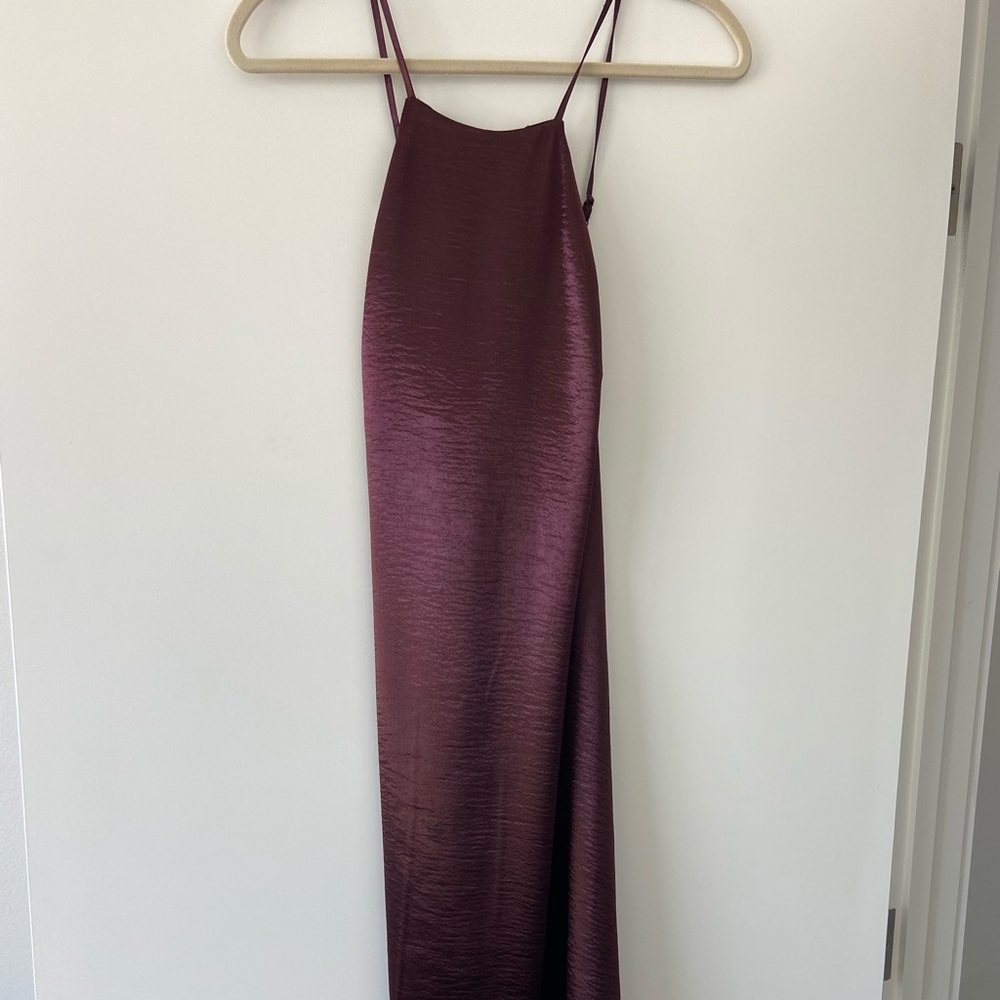 MIDI satin halter dress never worn